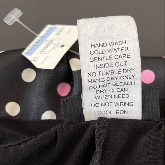 Vintage Y2K Taboo Women Dress Size 1X Polka Dot Bow Retro Coquette Pinup Party - Picture 6 of 12